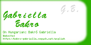 gabriella bakro business card