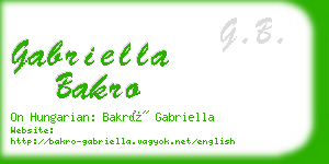 gabriella bakro business card